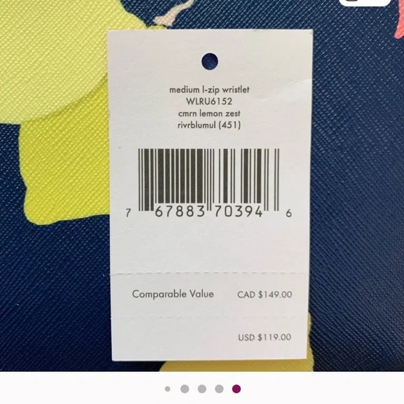 🎉2xHP🎉Kate Spade Cameron Wristlet in Lemon Zest - Picture 5 of 5